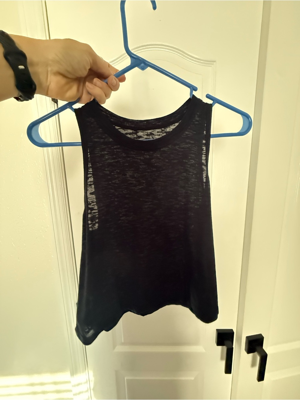 Black Sleeveless Crewneck Tank Top - Women
